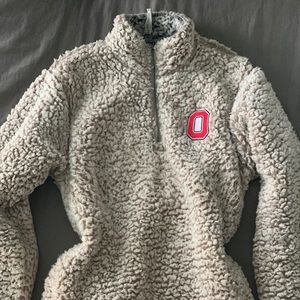 Ohio State Quarter Zip Teddy Pullover - S